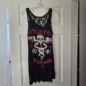Affliction Sleeveless Top with Lace Detail